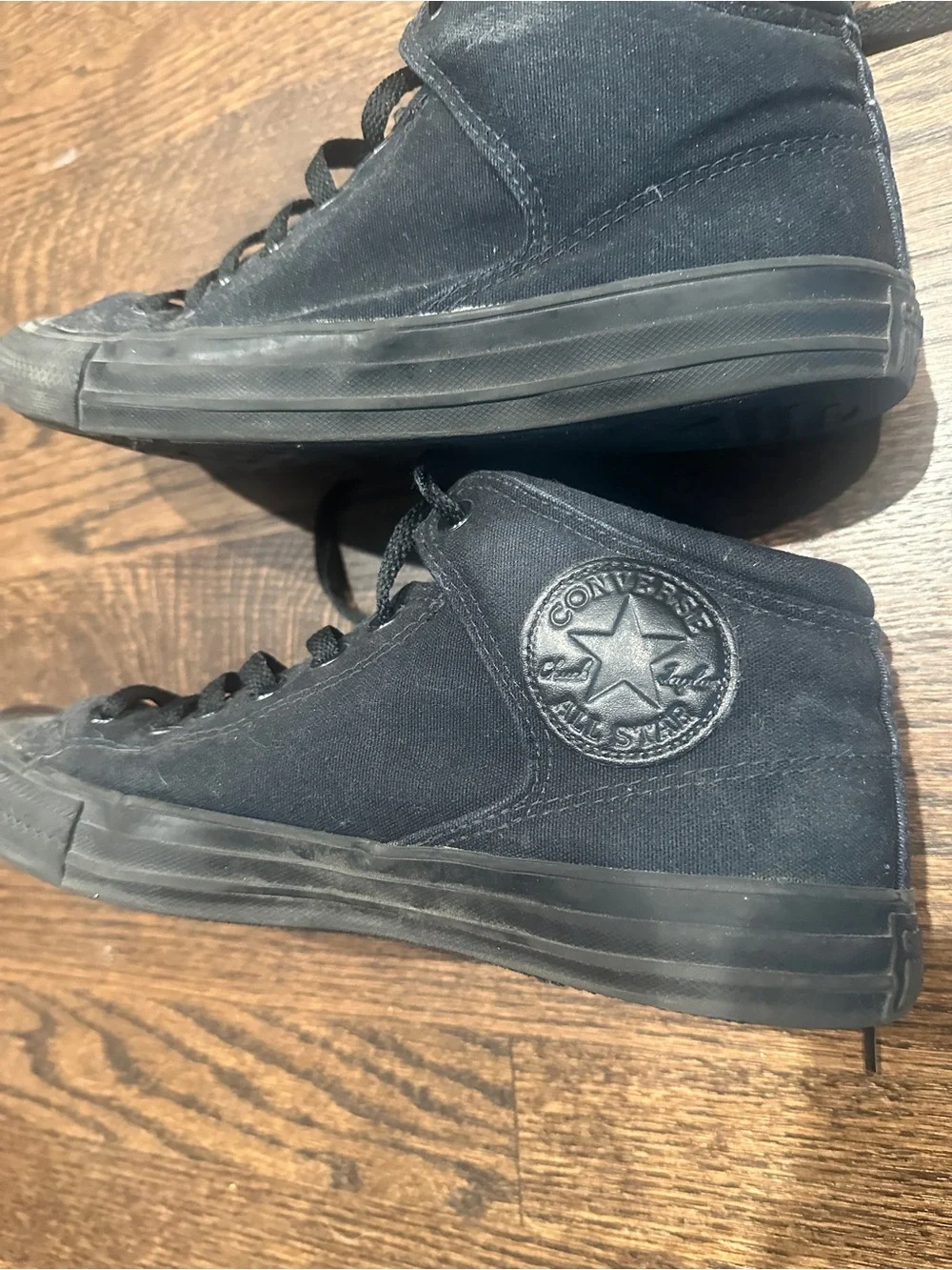 Converse All Star Mid Top Sneakers in Black - Picture 5 of 10